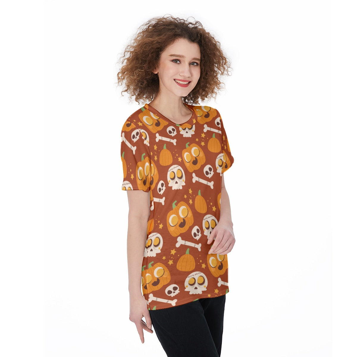 Halloween pumpkin Women'S O-Neck T-Shirt, Halloween costumes