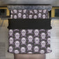 Day of the dead sugar skull Four-piece Duvet Cover Set, Gothic skeleton bedding cover set