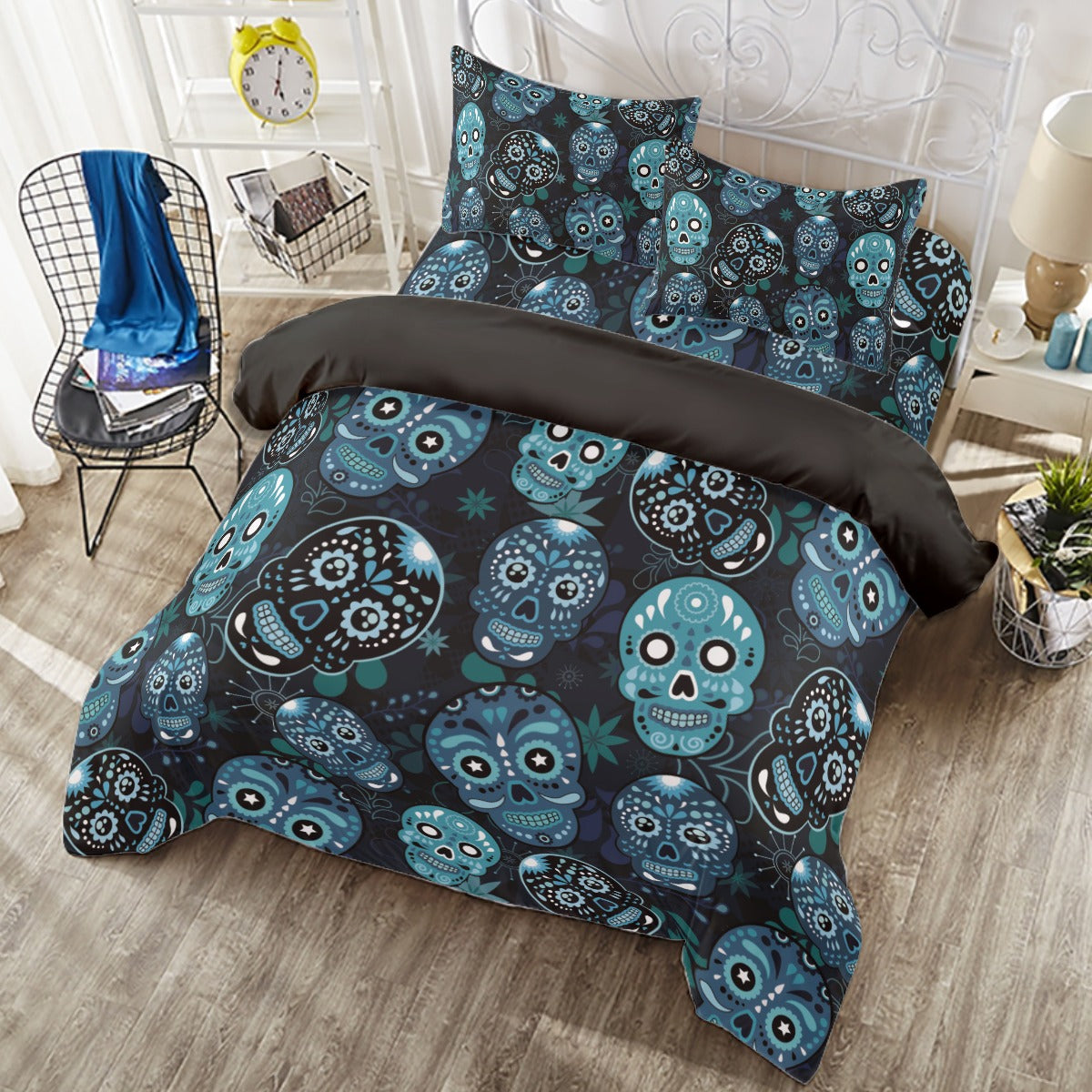 Dia de los muertos Candy skulls Four-piece Duvet Cover Set