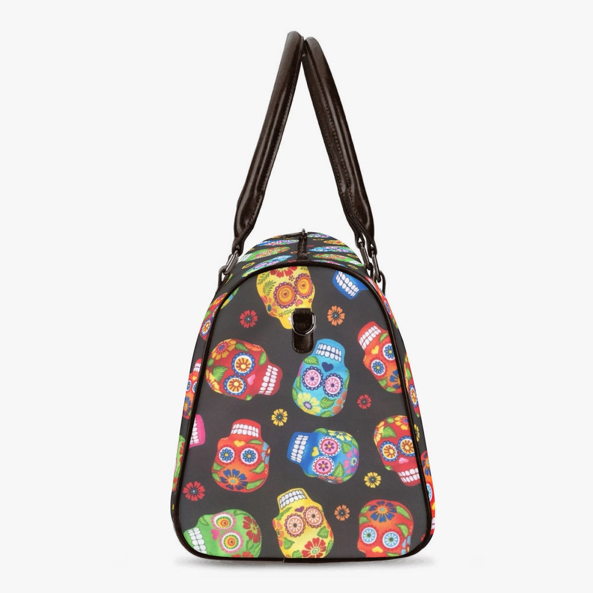 Mexican skull Carry on Weekender Overnight Bag, dia de los muertos skull duffel bag, mexican skull Canvas Weekend Travel Bag