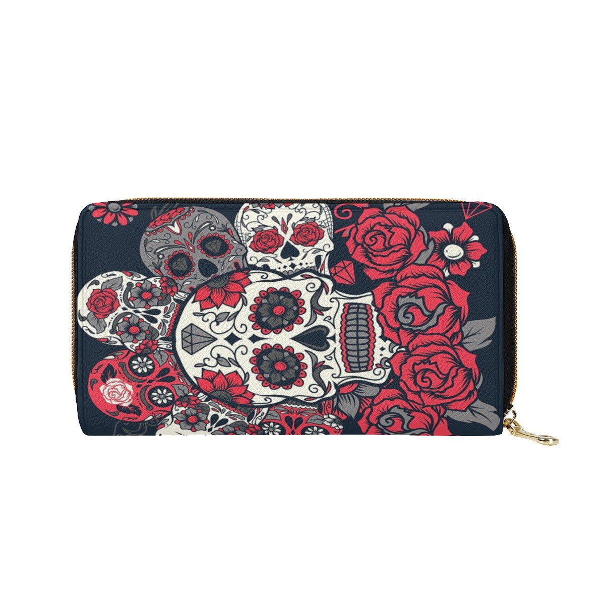 Day of the dead Mini Purse, Grim reaper gothic mexican calaveras skull mini purse wallet