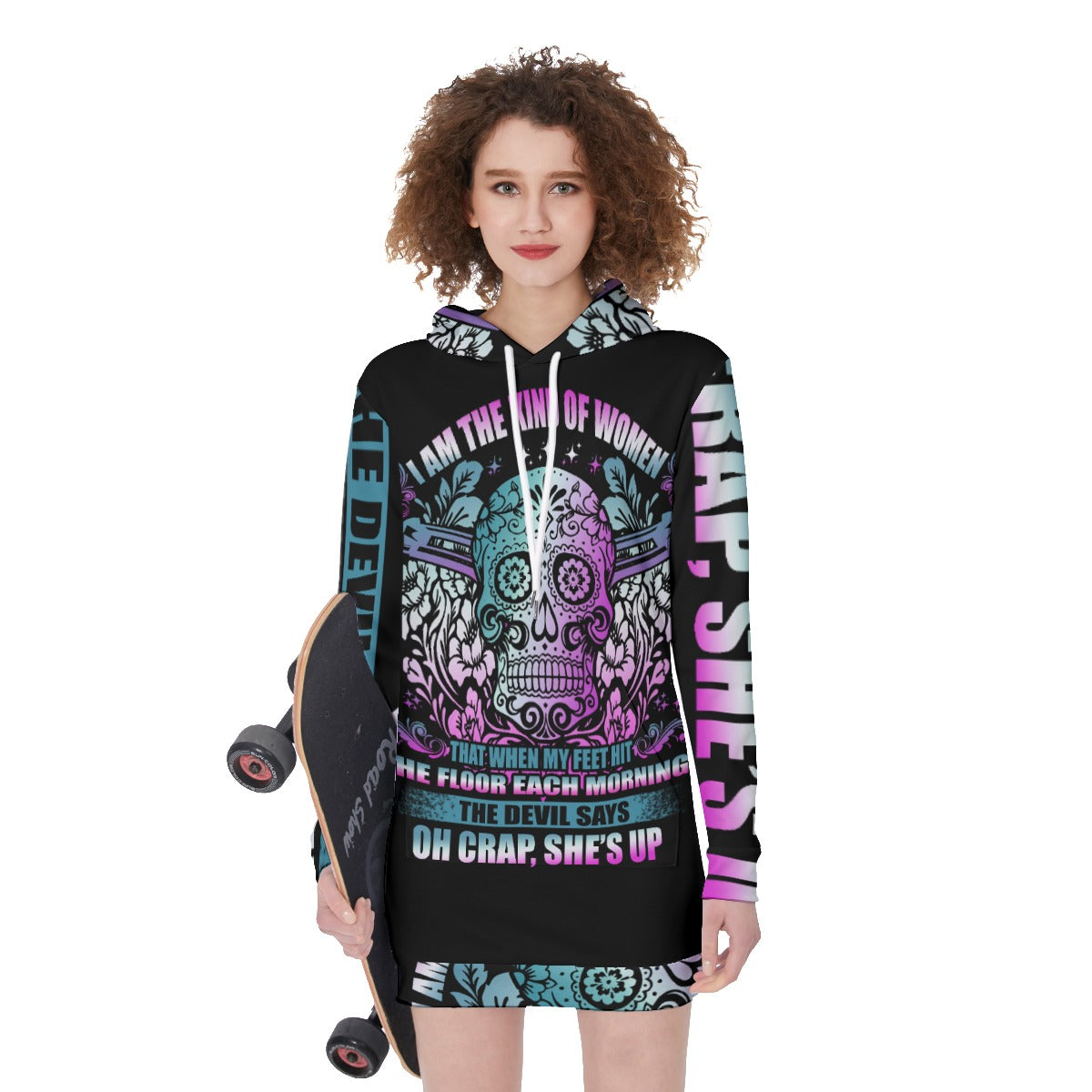 Sugar skull Women's Long Hoodie