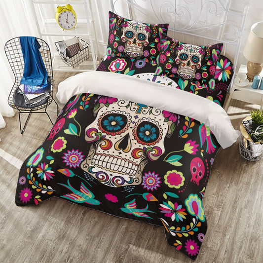 Beautiful sugar skull Four-piece Duvet Cover Set