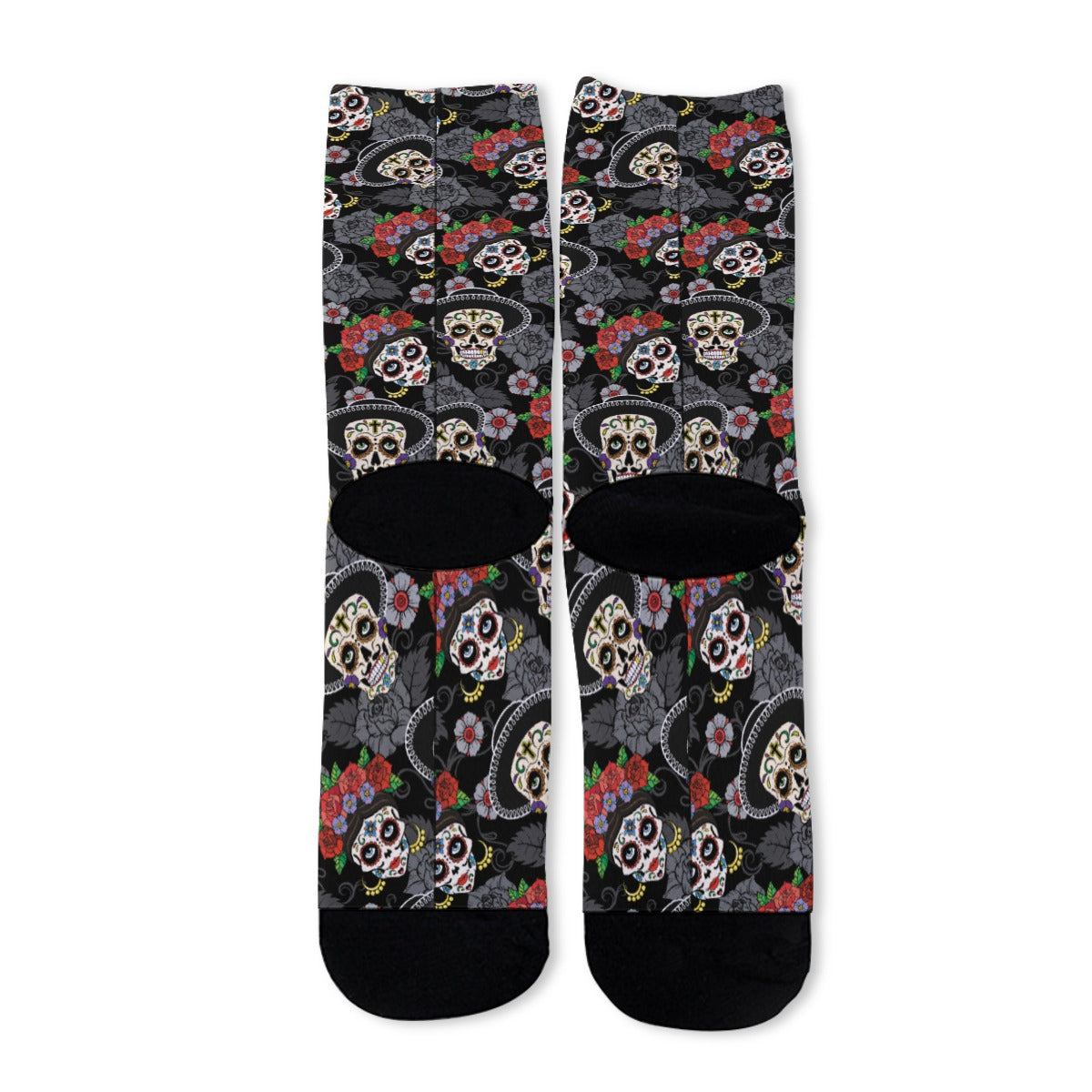 Gothic Day of the dead dia de los muertos sugar skulls Unisex Long Socks