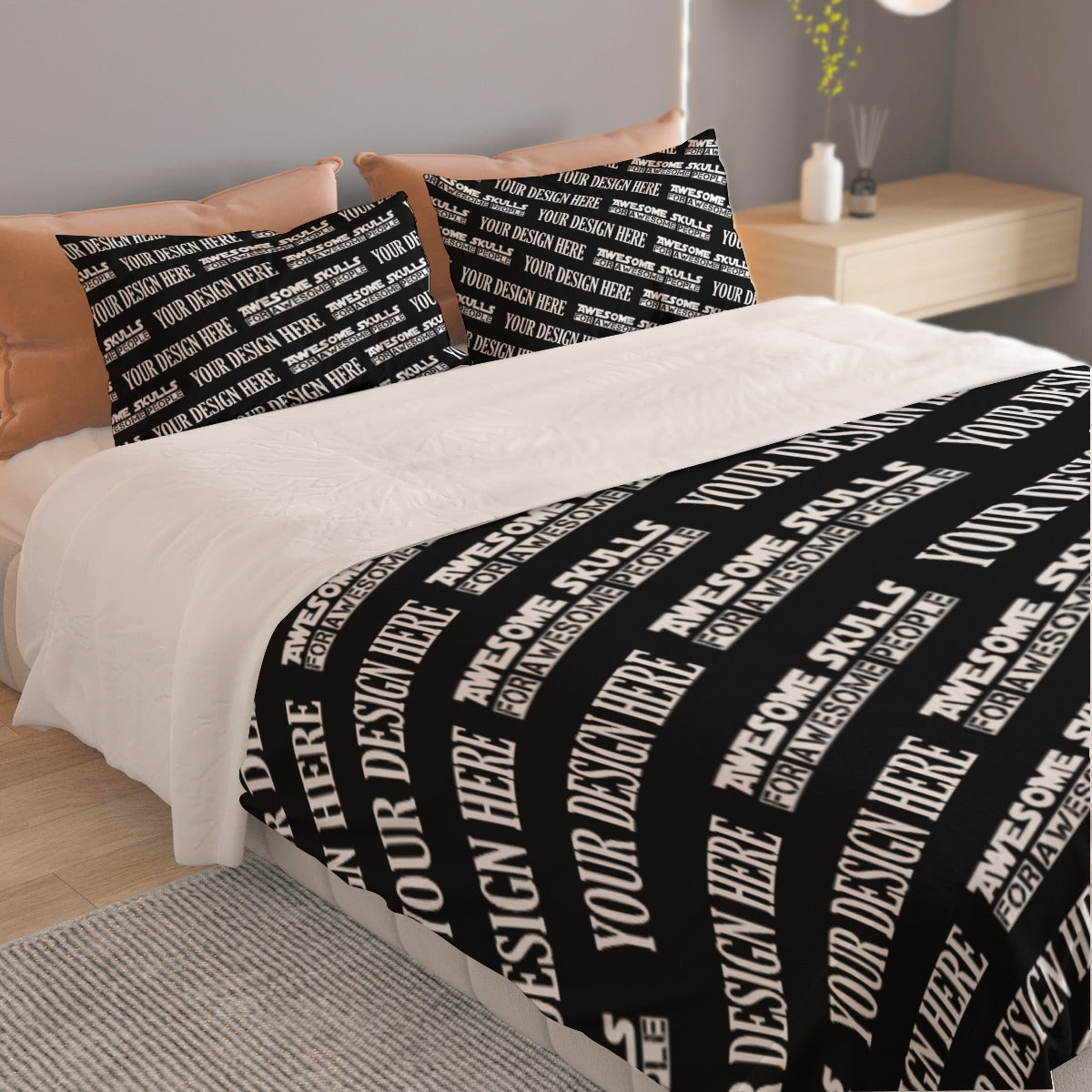 Custom Print on demand POD Bedding Set | 125(gsm)