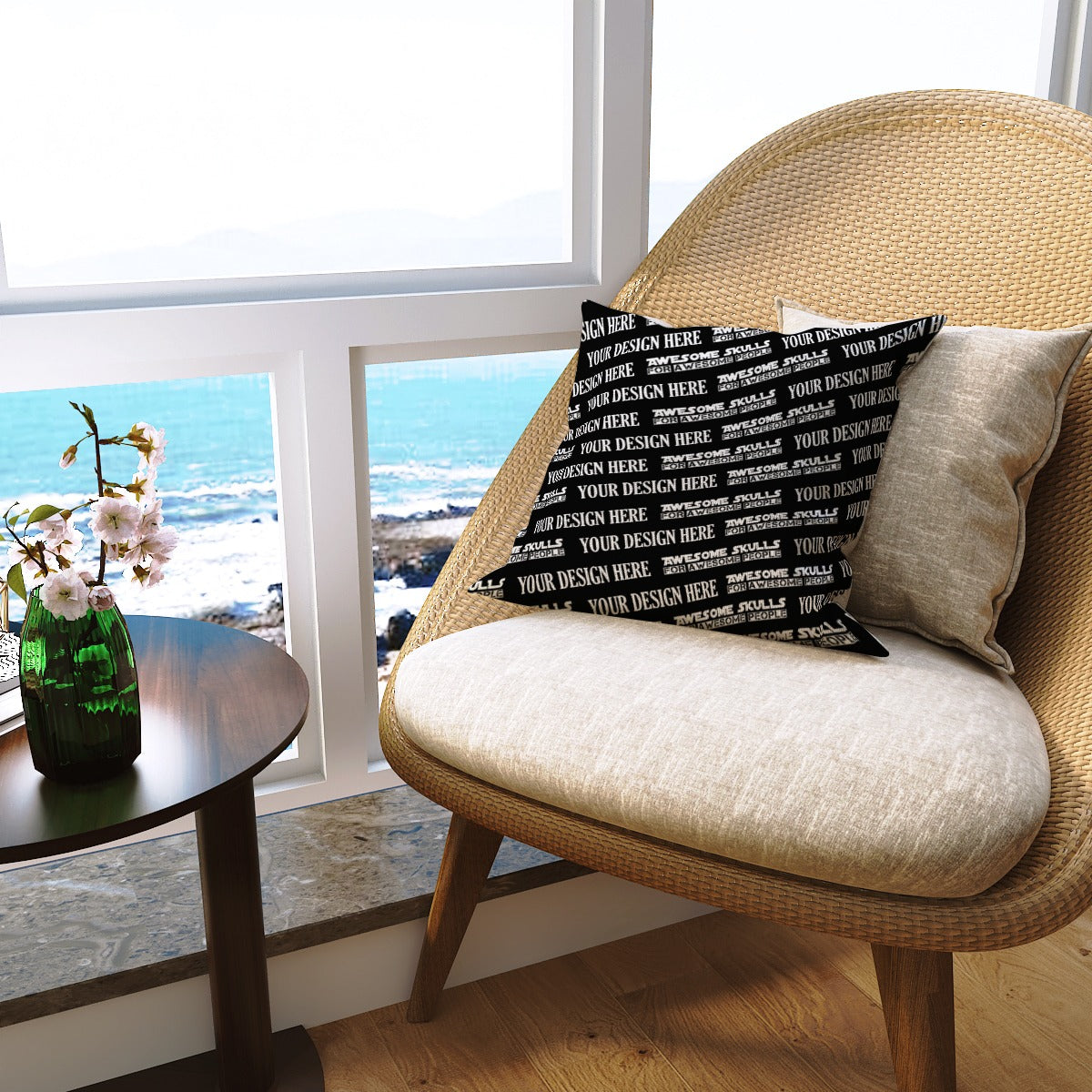 Custom print on demand POD Pillowcase | Flax