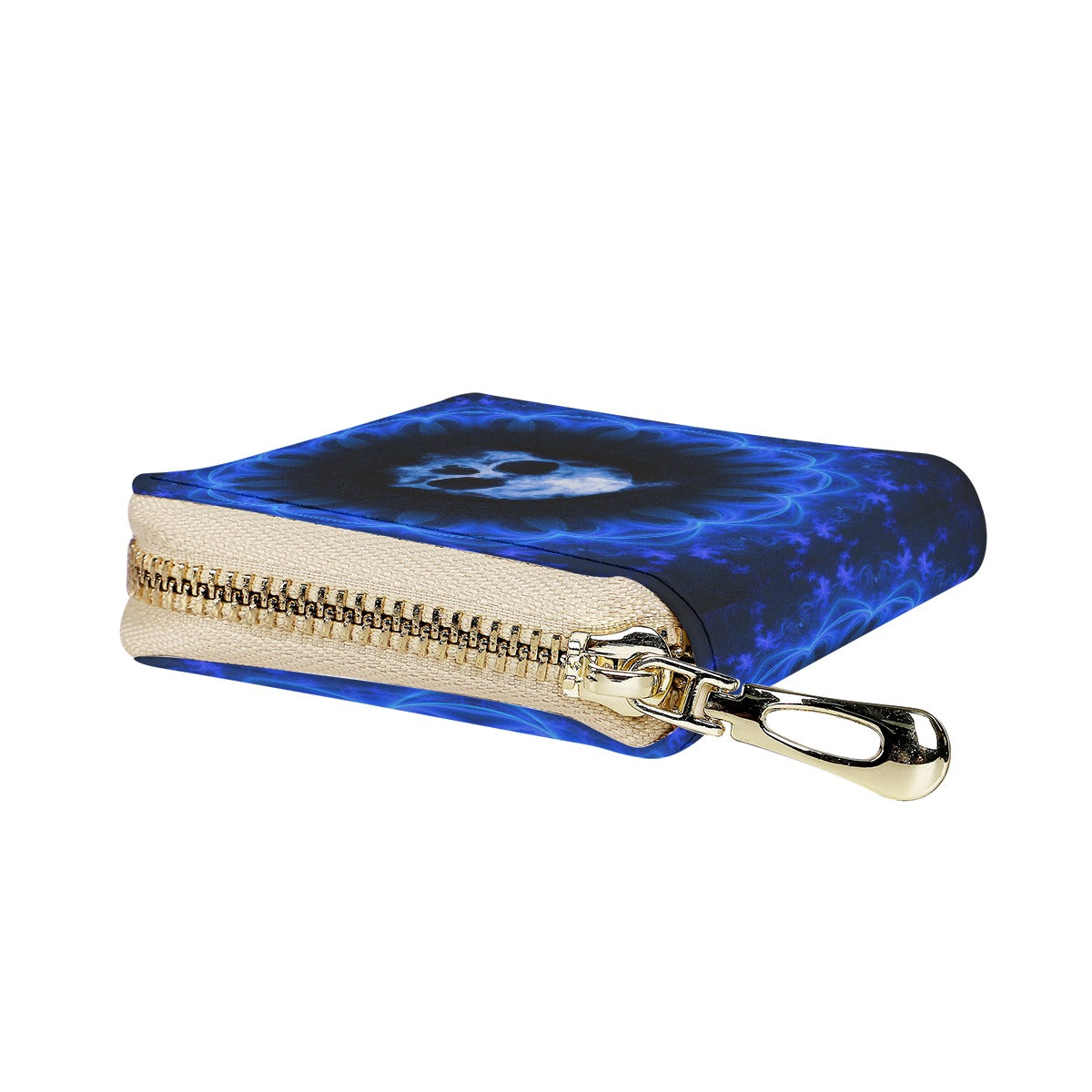 Flaming skull gothic Halloween credit Card Holder wallet