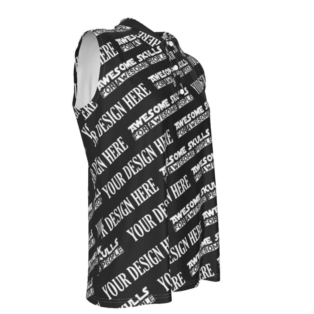 Custom Print on demand POD women's shirts Sleeveless POLO Shirt