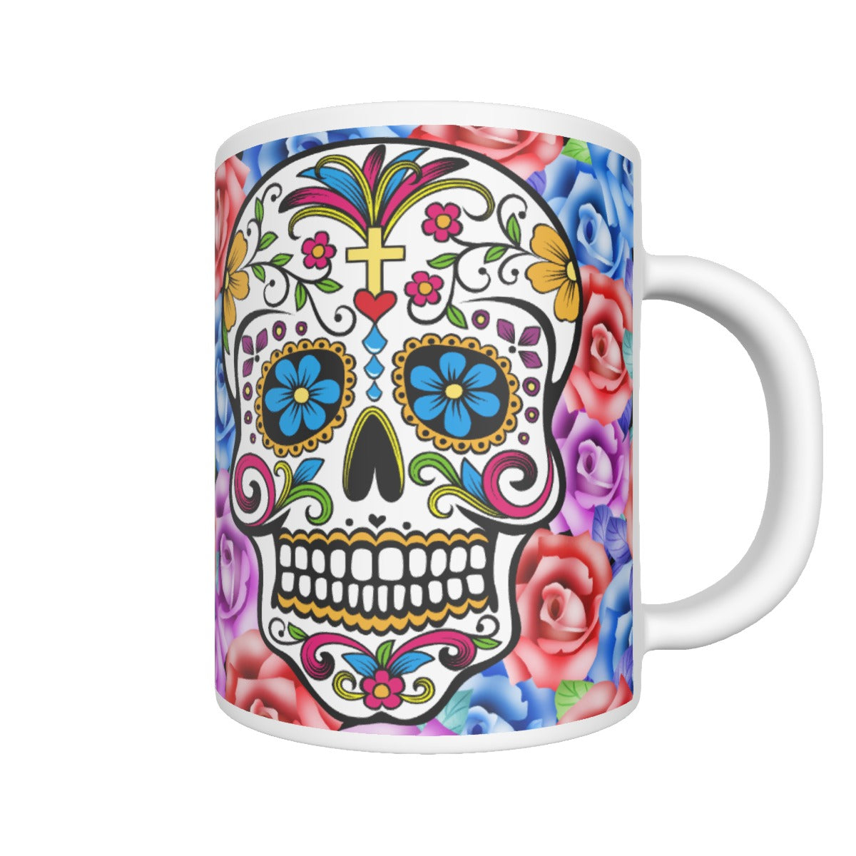 Dia de los muertos sugar skull Ceramics mug
