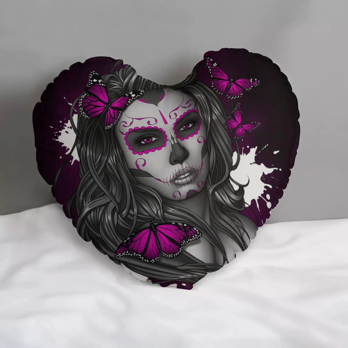 All-Over Print Heart-shaped pillow