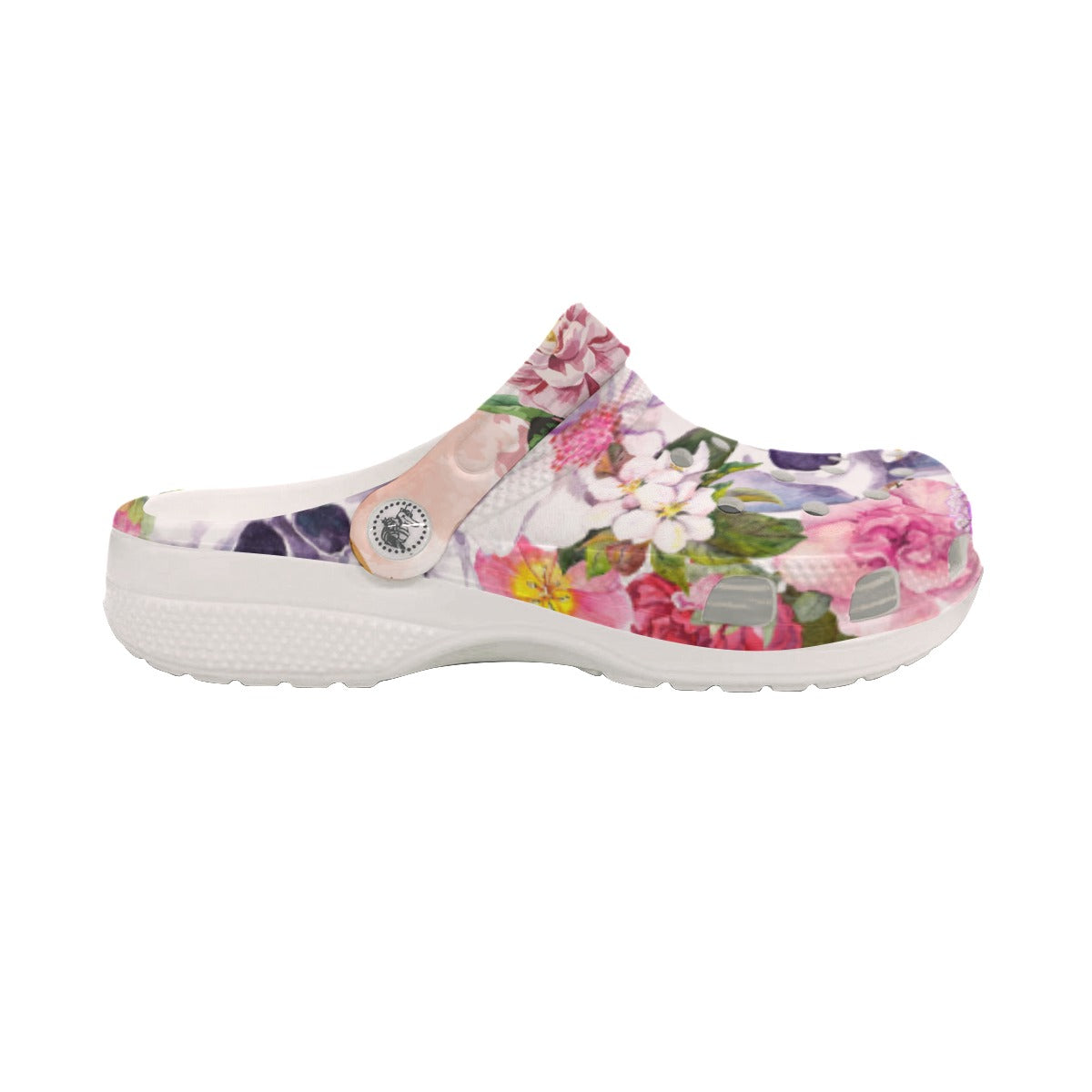 Floral skull rose skeleton Women's Classic Clogs