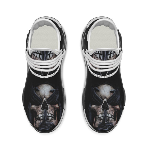Grim reaper evils sneakers, skeleton Halloween Women's Mesh Sneakers