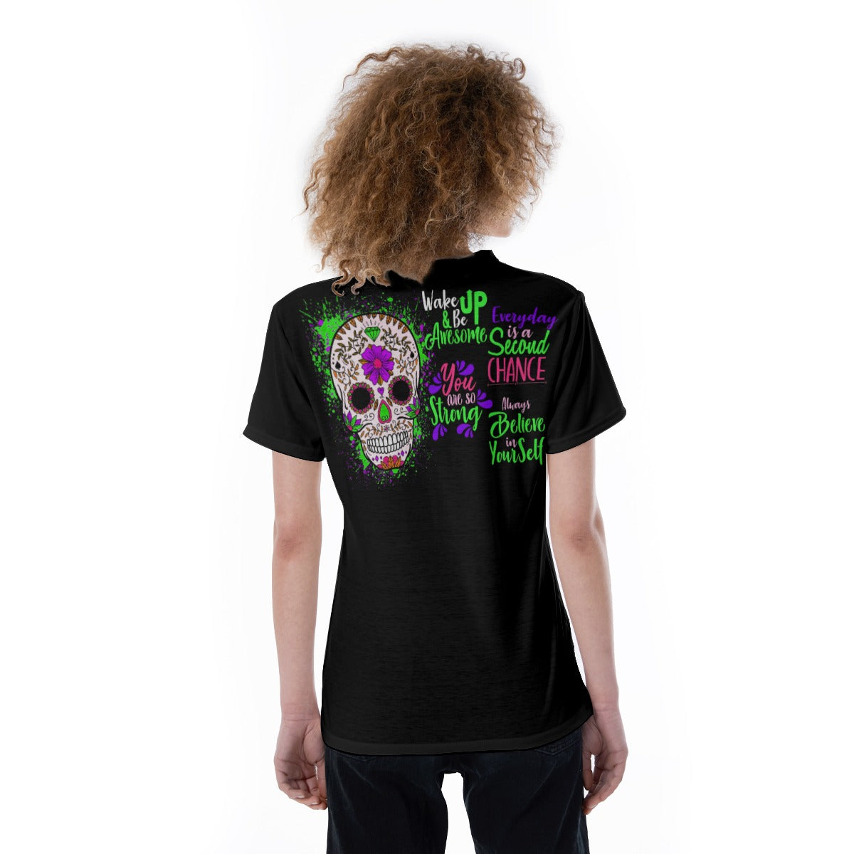 Sugar skull day of the dead V-neck Women's T-shirt