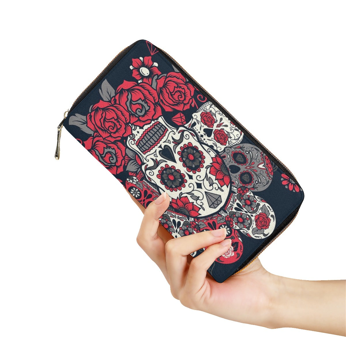 Day of the dead Mini Purse, Grim reaper gothic mexican calaveras skull mini purse wallet