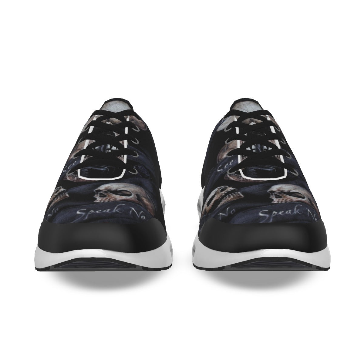 No see no hear no speak evils skull Women's Air Cushion Sports Shoes