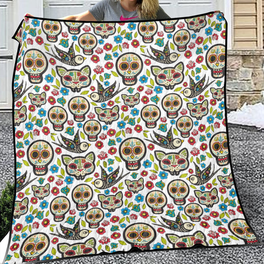 Sugar skull Day of the dead Halloween Household Lightweight & Breathable Quilt