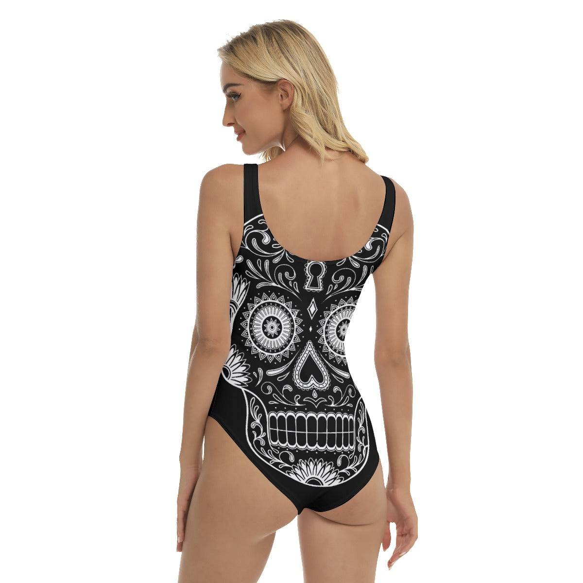 Day of the dead sugar skull Dia de los muertos Women's One-piece Swimsuit