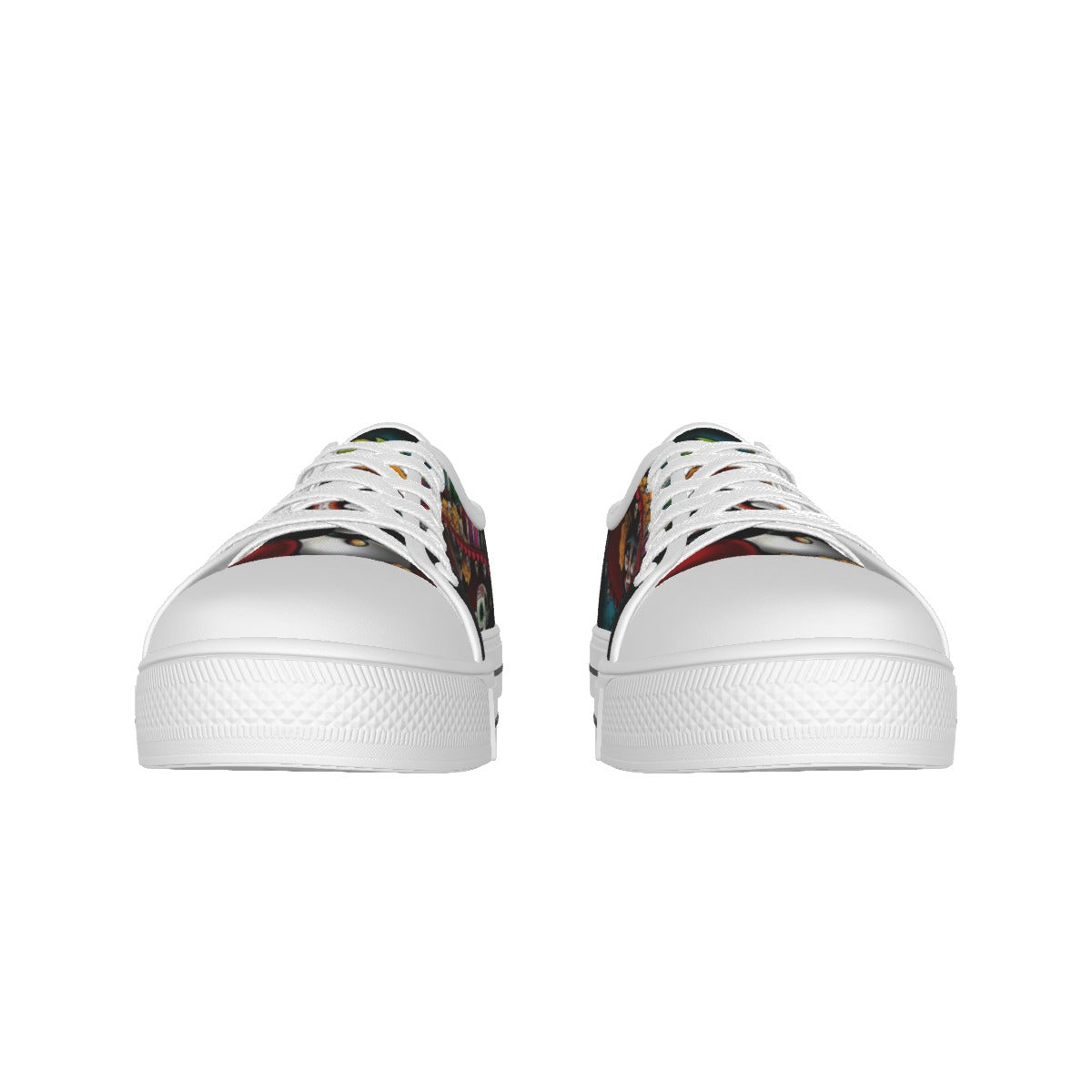 Sugar skull girl All-over Print Women's White Sole Canvas Shoes