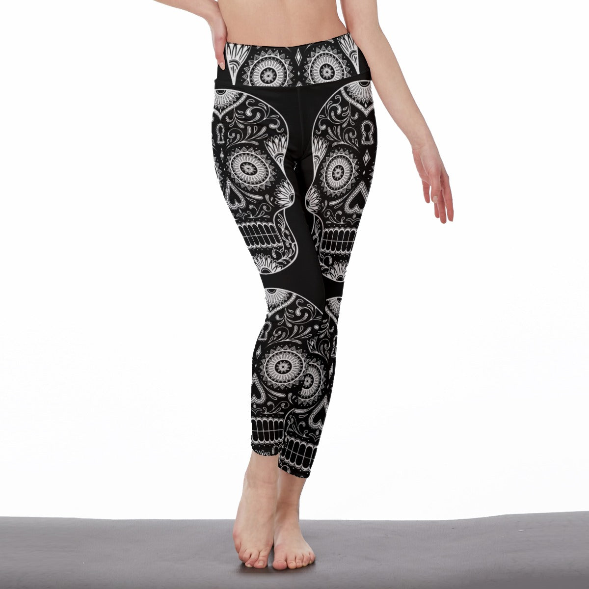 Day of the dead sugar skull Women's Casual Leggings