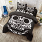 Day of the dead floral sugar skull candy skull Four-piece Duvet Cover Set