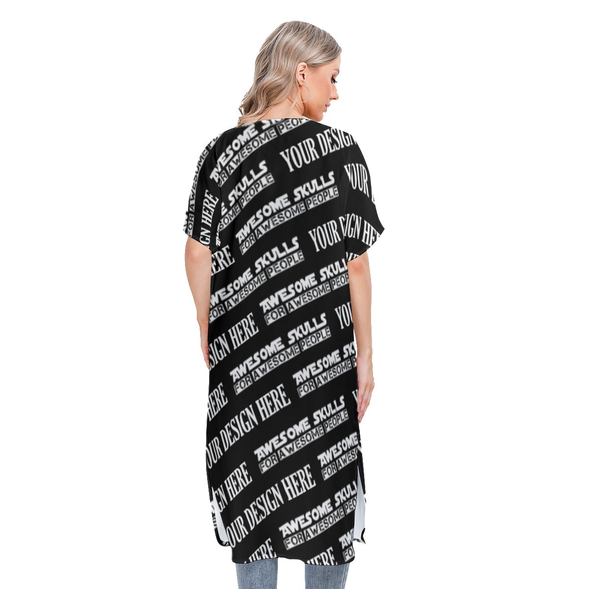 Custom Print on demand POD women's Knitwear & Cardigan Short Sleeve Cardigan