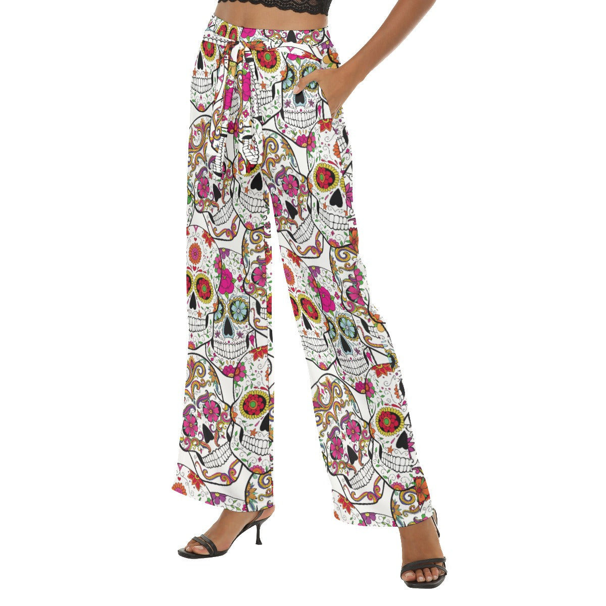 All-Over Print Women's Casual Straight-leg Pants