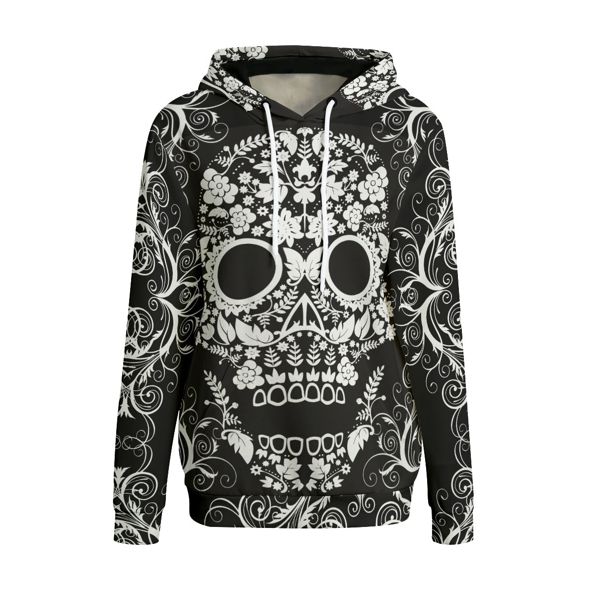 Beautiful sugar skull Women's Pullover Hoodie | Interlock