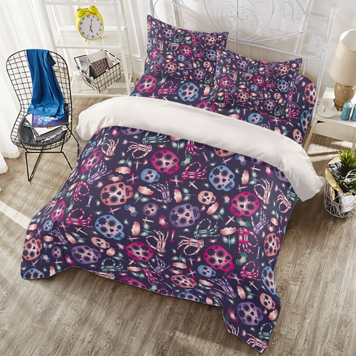 Dia de los muertos skeleton Four-piece Duvet Cover Set