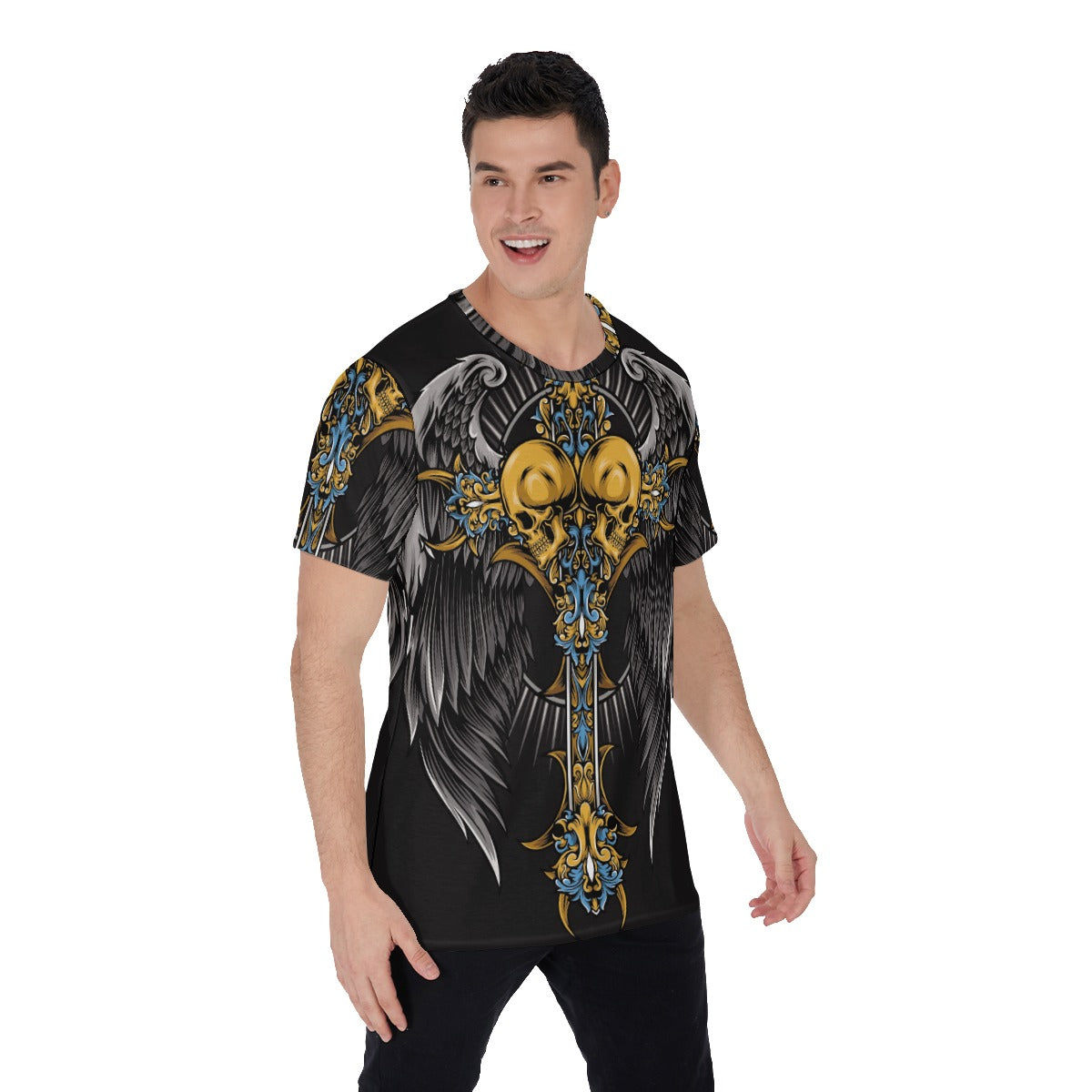 Gothic cross skull All-Over Print Men's O-Neck T-Shirt