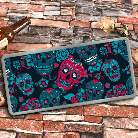 Day of the dead sugar skull Vintage License Plate Decoration Painting