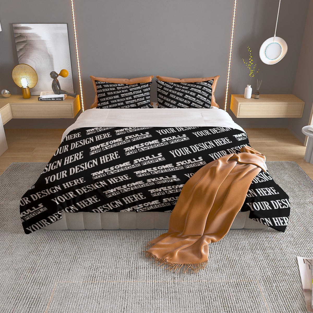 Custom Print on demand POD Bedding Set | 125(gsm)