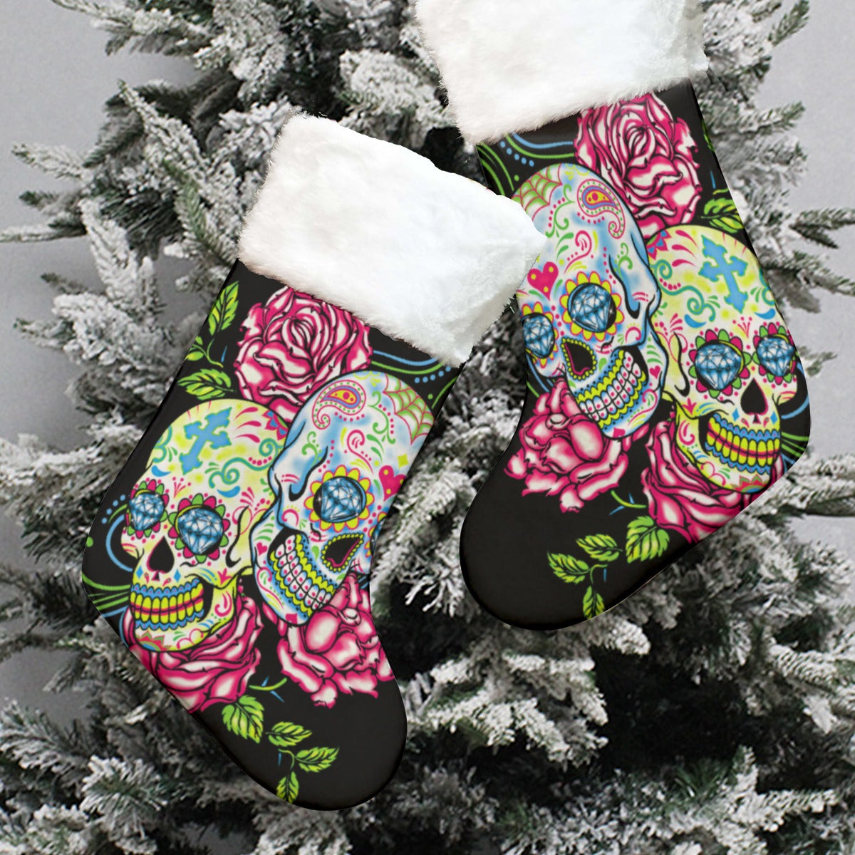 Sugar skull All-Over Print Christmas Socks