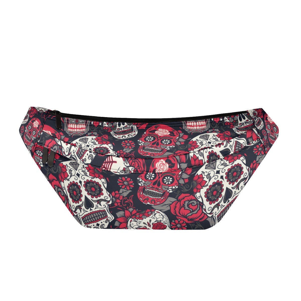 Sugar skull Day of the dead Large Fanny Bag, Calaveras skull Halloween waist fanny bag purse