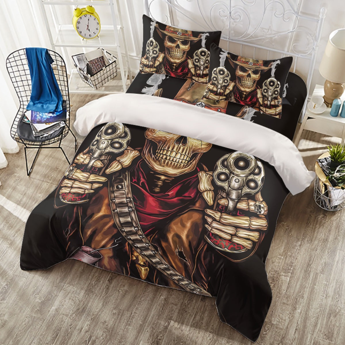 Gothic skull grim reaper Four-piece Duvet Cover Set