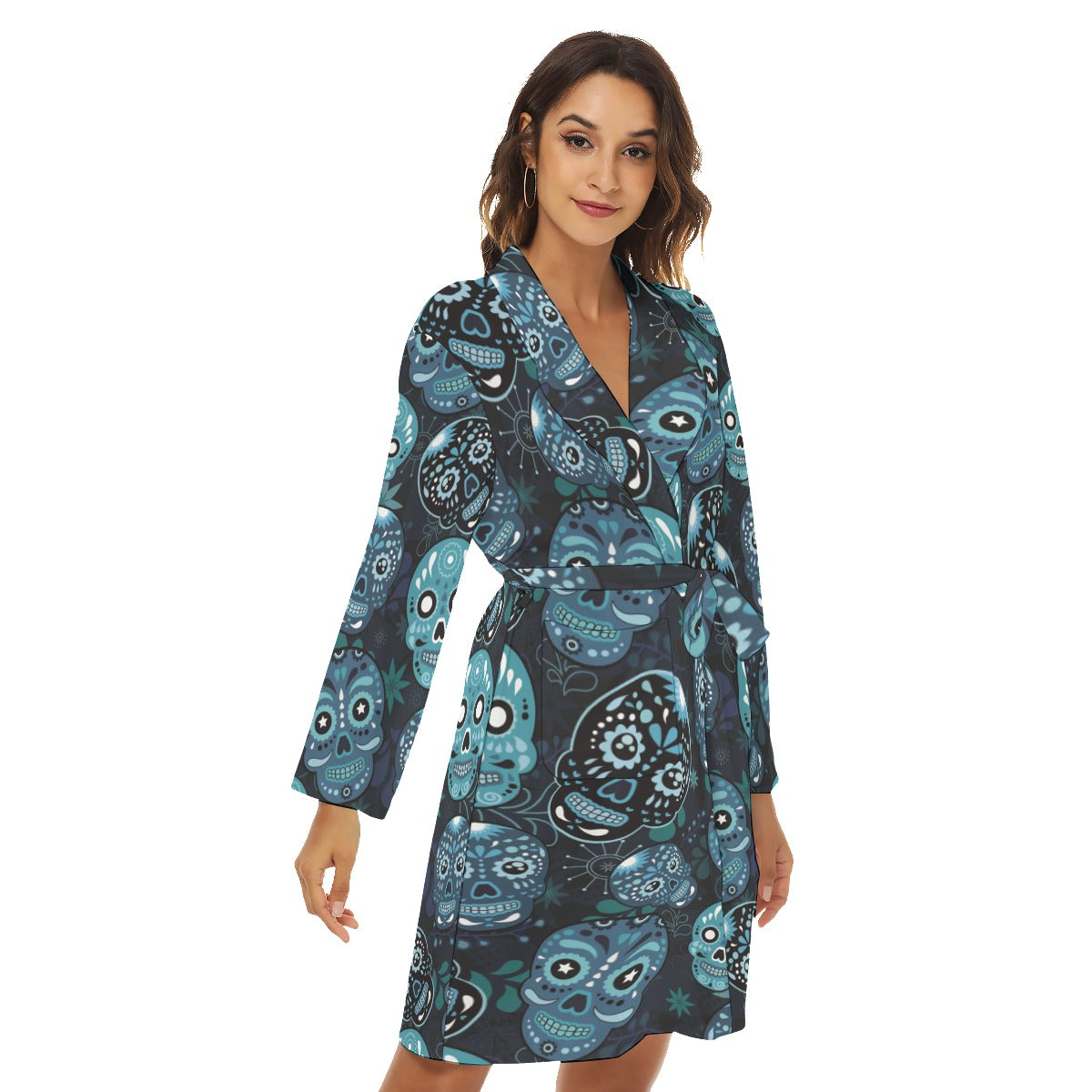 Dia de los muertos Candy skull Women's Robe