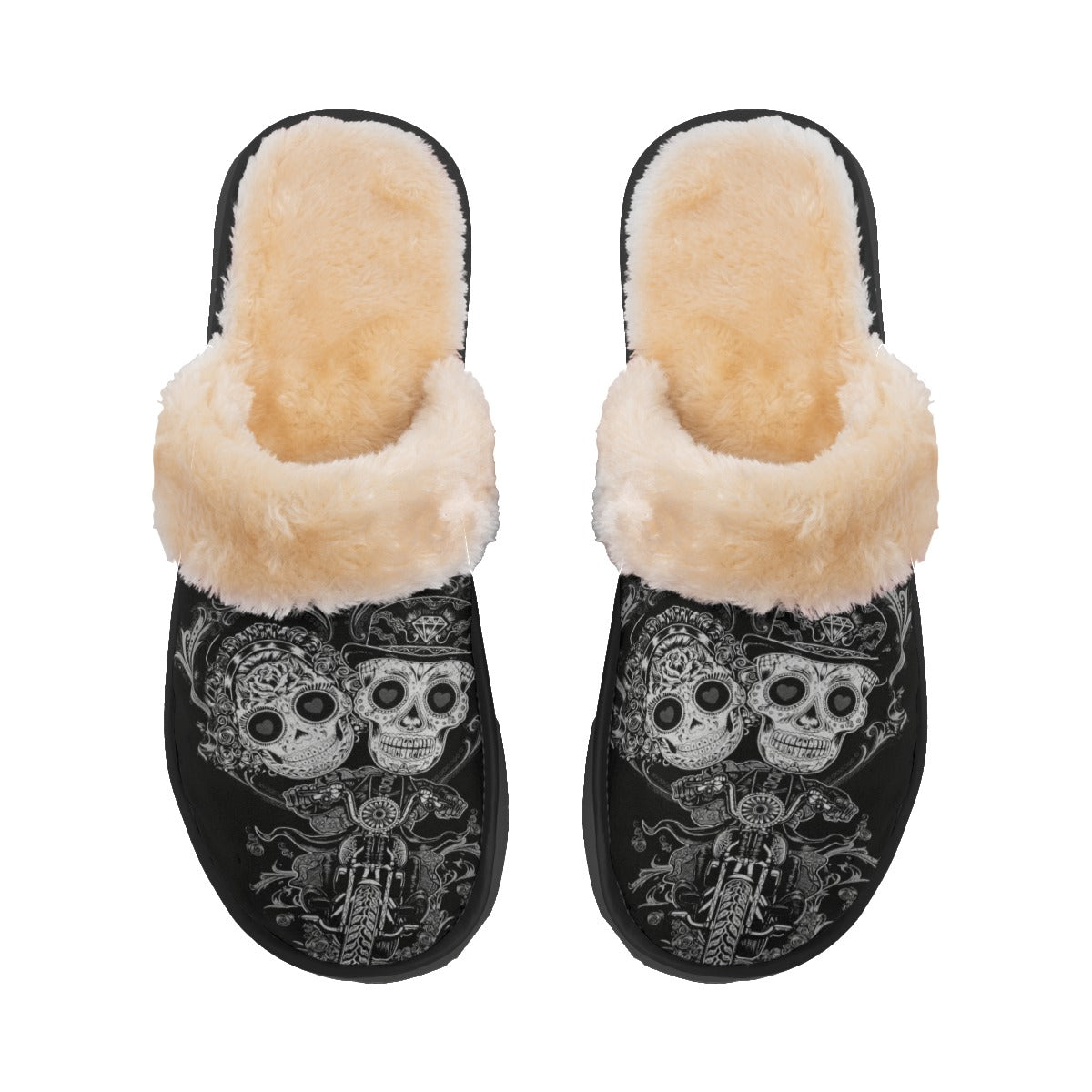 Sugar skull Women's Home Plush Slippers