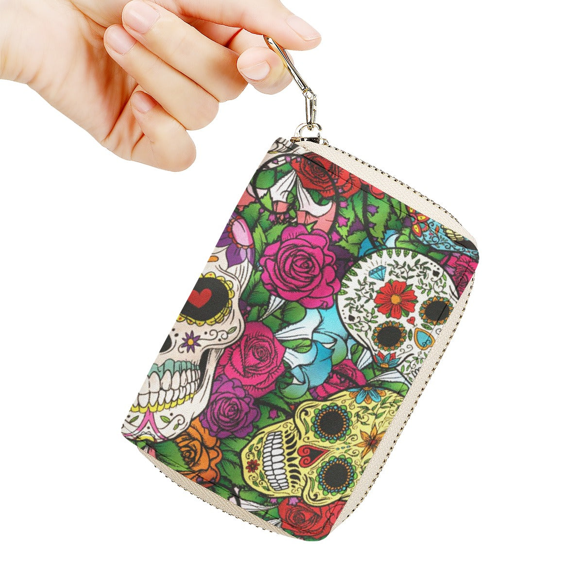 Sugar skull Day of the dead credit Card Holder