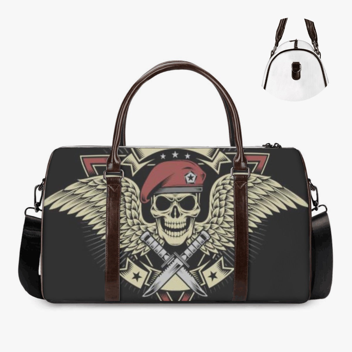 Punisher skull handbag, halloween Canvas Weekend Travel Bag, christmas skull monogrammed bag, skull Hospital Bag, punisher skull travel bag