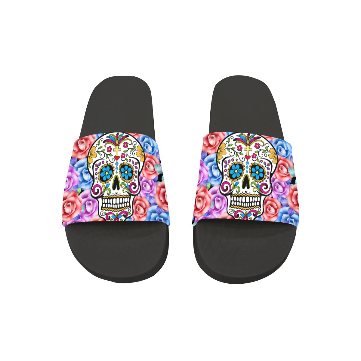 Day of the dead sugar skull Slip On Slippers