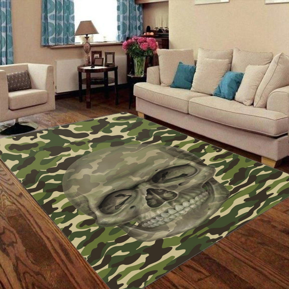 Skull Halloween Gothic Foldable Rectangular Floor Mat