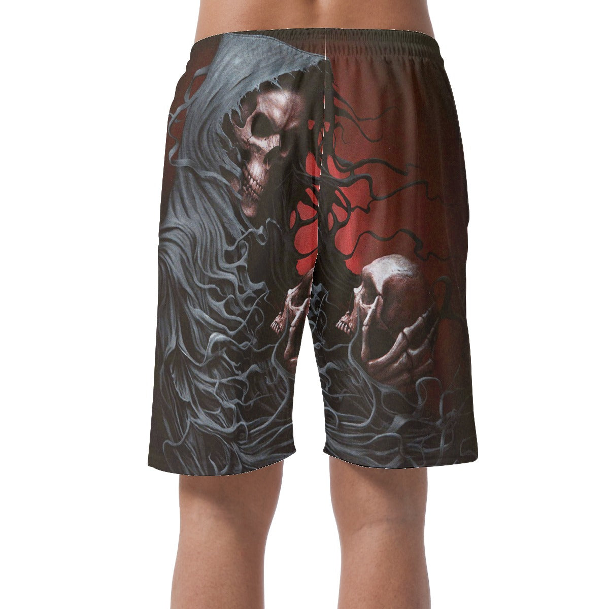 Skull Print Men's Casual Short Pants