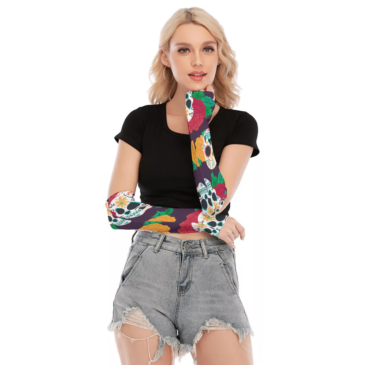 Sugar skull All-Over Print Unisex Gloves