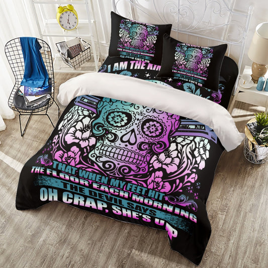 Sugar skull Four-piece Duvet Cover Set, Day of the dead bedding cover set
