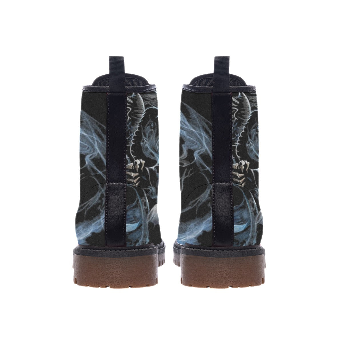 Grim reaper Men's women's Martin Short Boots, Skeleton gothic Halloween boots shoes for men women