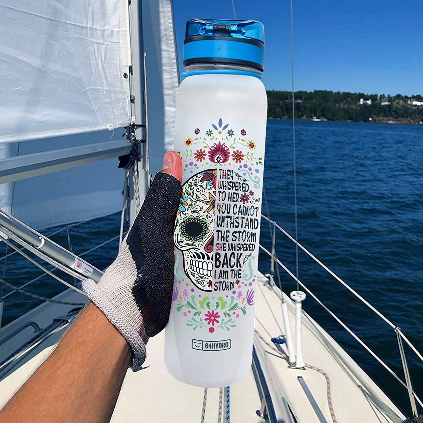 Sugar skulls Sport Water Bottle 32oz