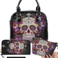 Sugar skull Shoulder Handbag wallet set
