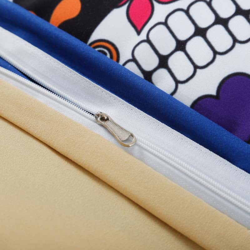 New Sugar Skull Bedding Duvet Cover Set Twin Full Queen Sugar Skull Halloween Bedding Set Reach to Most Country