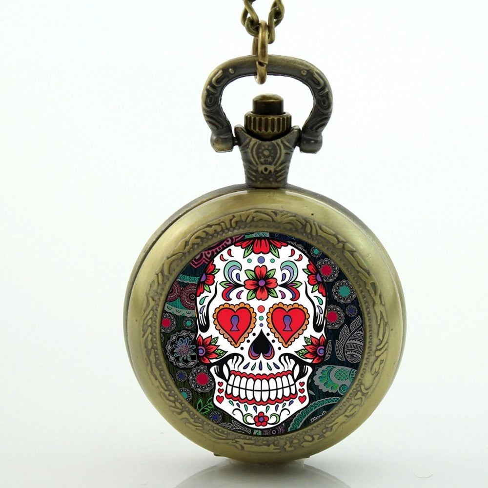 Skull pocket watch & Necklace
