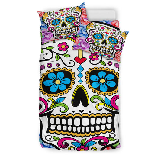 Set 3 pcs sugar skull bedding set