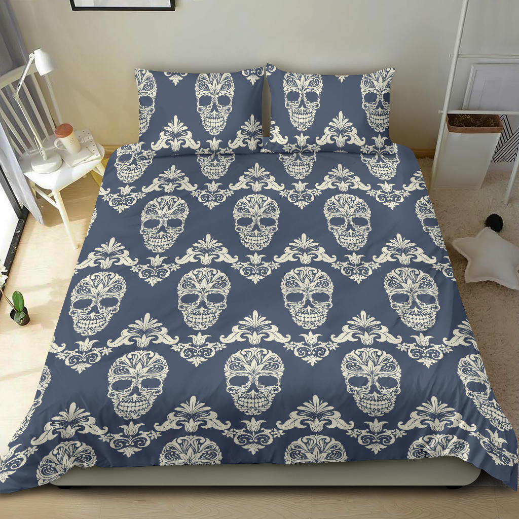 Sugar skull day of the dead bedding duvet cover
